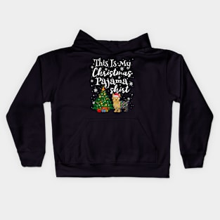 This is my Christmas Pajama Shirt Yorkie Lover Dog Kids Hoodie